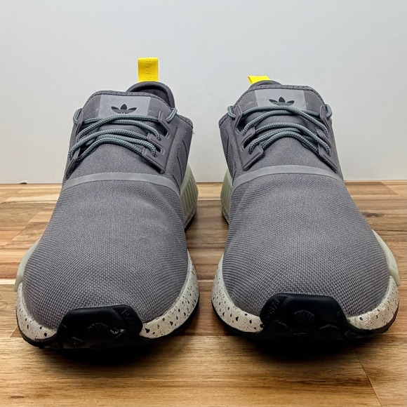 Adidas NMD R1 Trace Grey Yellow Speckled Boost Sneakers GX9534 Mens Size 11 - Picture 3 of 9